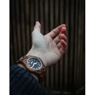 Dřevěné hodinky Timewood New Zebrus