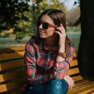 Dámské a pánské sluneční brýle ze dřeva TimeWood MERAH s gravírováním