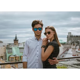 Dřevěné hodinky s koženým řemínkem DERICK TimeWood