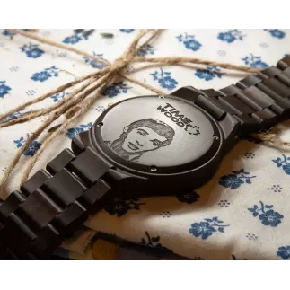 Dřevěné hodinky  s vlastním věnováním TimeWood HANK