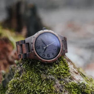 Dřevěné ořechové hodinky TimeWood GRIND