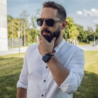 Dřevěné sluneční brýle TimeWood PABLO s gravírováním ZDARMA