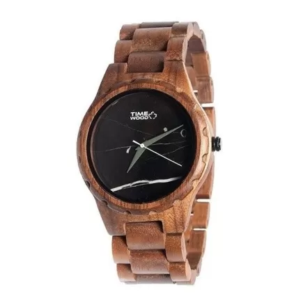 Masivní hodinky ze dřeva  s gravírováním TimeWood ROKKO